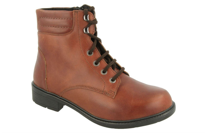 Womens Wide Fit DB Reef Boots in Chestnut Brown - Image 1