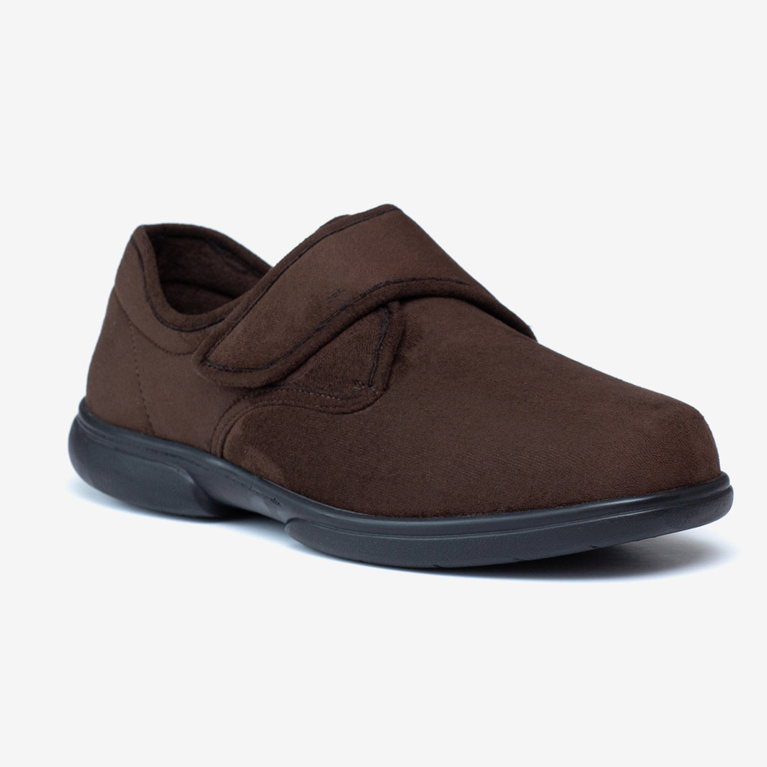 Mens Wide Fit Tredd Well Scott Slippers in Black - Image 14