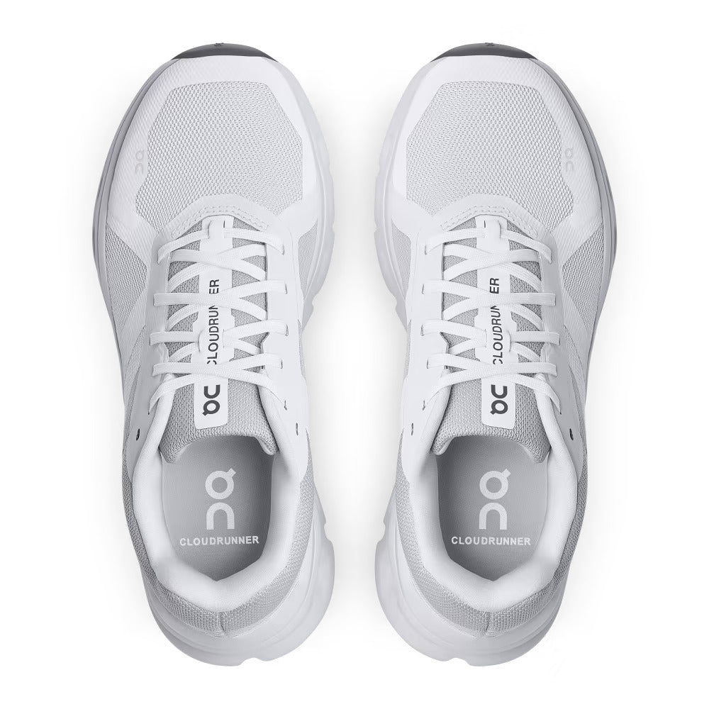 Women's Wide Fit On Cloudrunner Training Shoes - White/Frost in White/Frost - Image 4