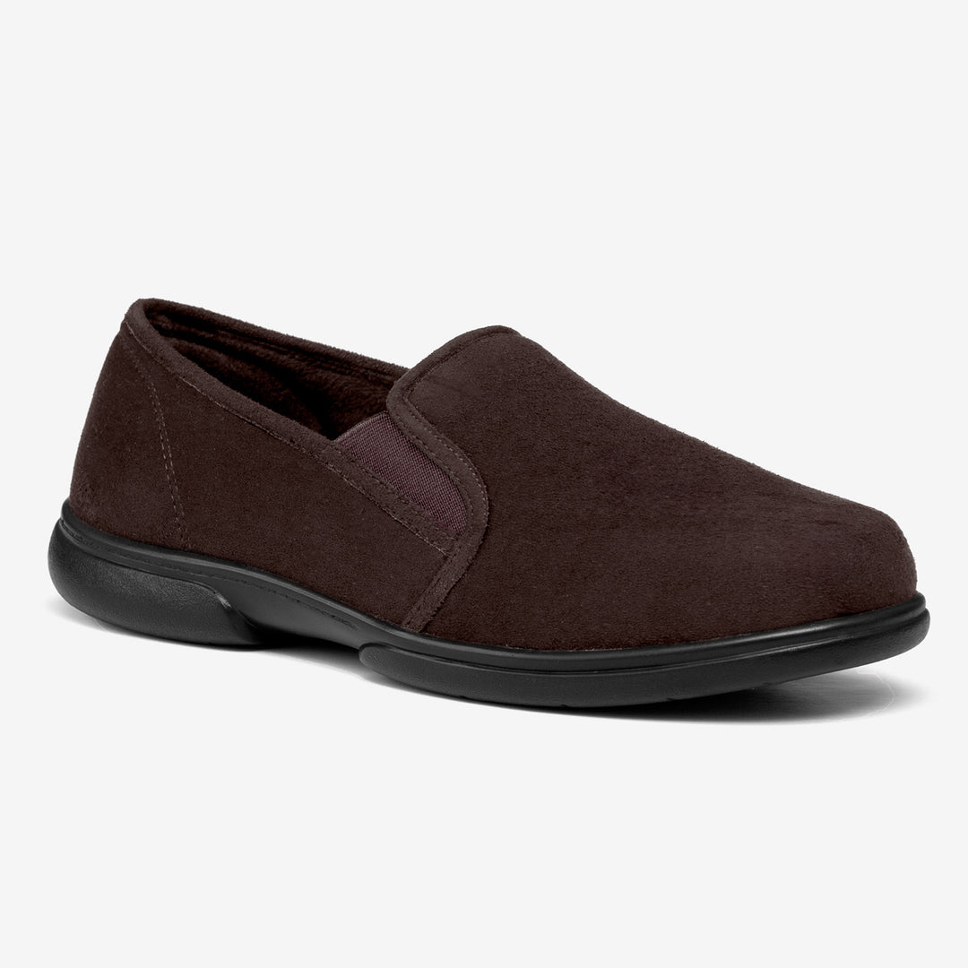 Mens Wide Fit Tredd Well Seth Slip On Slippers in Black - Image 16