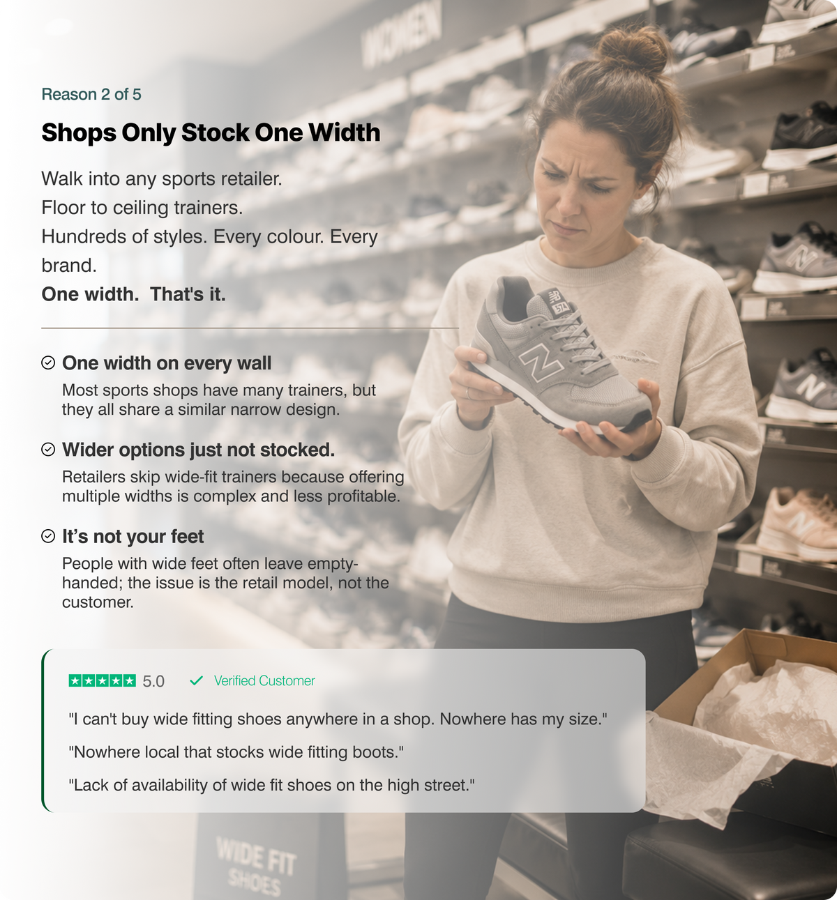 5 Reasons People With Wide Feet Struggle to Find Trainers That Actually Fit