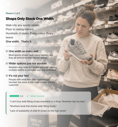 5 Reasons People With Wide Feet Struggle to Find Trainers That Actually Fit