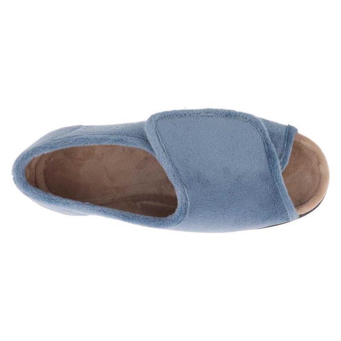 Women's Wide Fit DB Jolene Slippers in Sky Blue Textile - Image 5