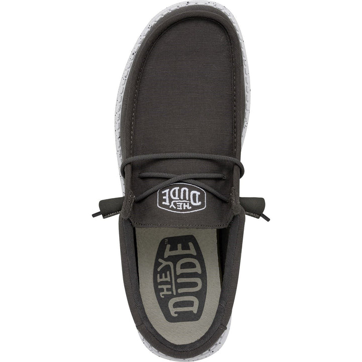 Men's Heydude 40009 Wally Slub Classic Slip On Shoes in Dark Grey - Image 1