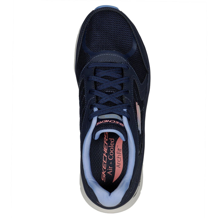 Women's Wide Fit Skechers 149686 Arch Fit D'Lux Trainers in Navy/Blue - Image 1