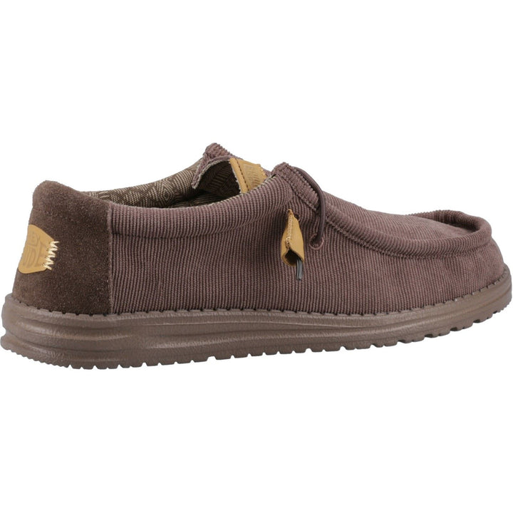 Men's Heydude 40163 Wally Corduroy Classic Slip On Shoes in Chocolate - Image 1