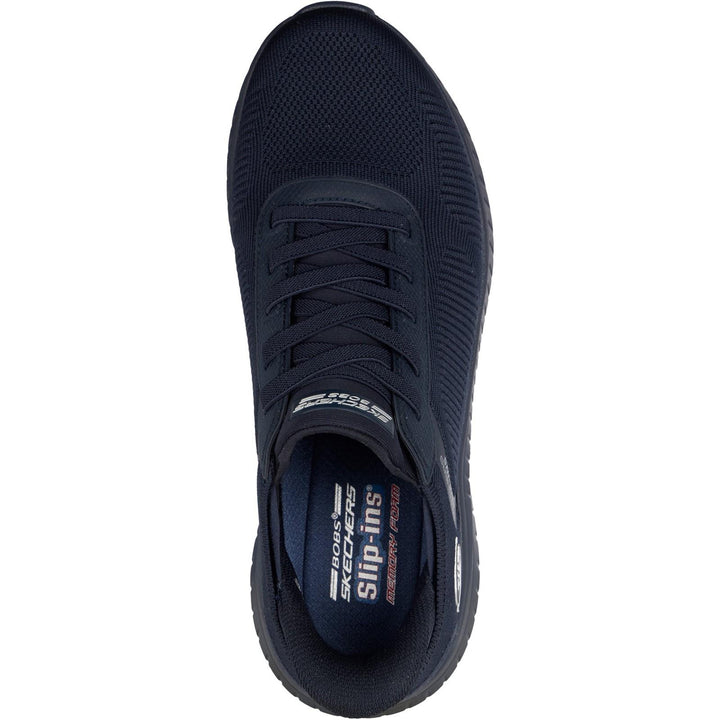 Men's Wide Fit Skechers Slip-ins 118312 Bobs Sport Squad Chaos Solid Step Trainers in Dark Grey - Image 1