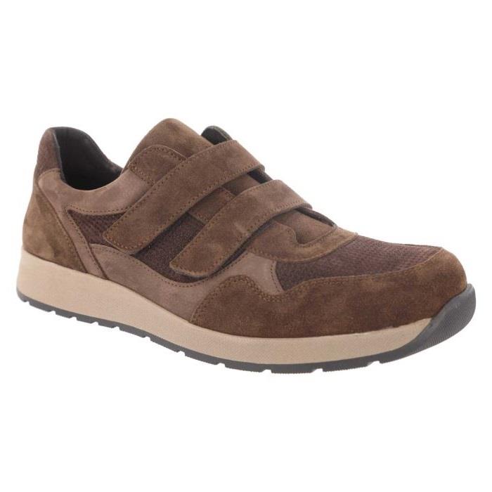 Men's Wide Fit DB Edmund Trainers in Black / Grey Suede - Image 1
