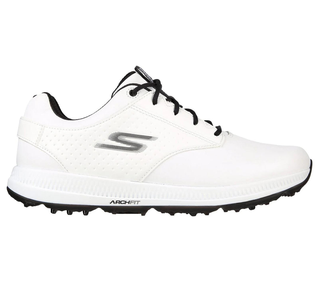 Men's Wide Fit Skechers 214043 Go Golf Elite 5 Legend Golf Waterproof Trainers in Black/White - Image 7