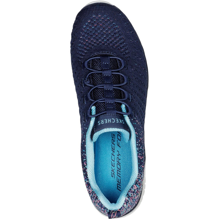 Women's Wide Fit Skechers 104411 Virtue Slip On Shoes in Black/Pink - Image 1