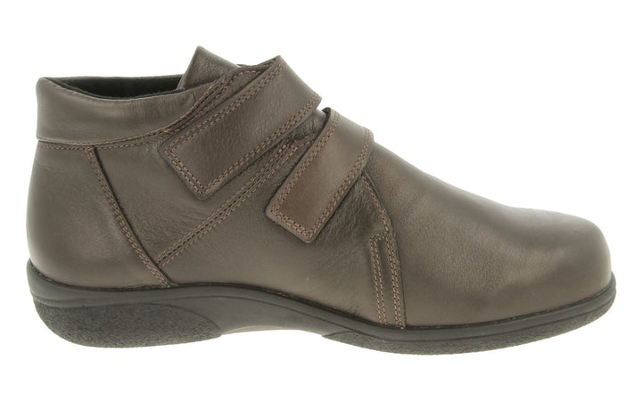 Womens Wide Fit DB Woodpecker Boots in Black Leather - Image 1