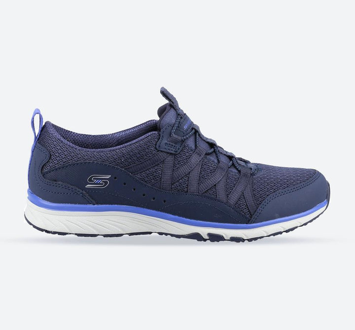 Women's Wide Fit Skechers 104281 Gratis Sport Live Golden Trainers - Navy in Navy - Image 1