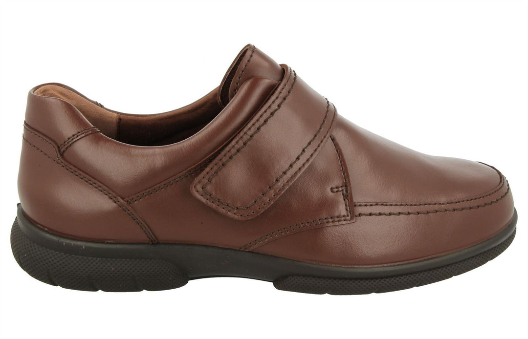 Mens Wide Fit DB Havant 2 Shoes in Black Leather - Image 5