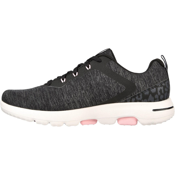 Women's Wide Fit Skechers Go Golf Walk 5 Trainers in Black/White - Image 1