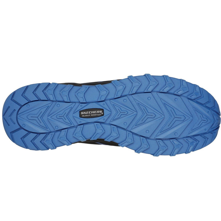 Men's Wide Fit Skechers 200046EC Puxal Safety Trainers in Black/Blue - Image 1