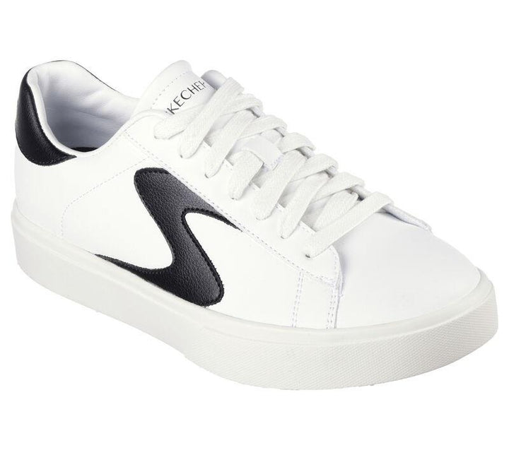 Women's Wide Fit Skechers 185016 Eden Lx Beaming Trainers in White/Black - Image 1