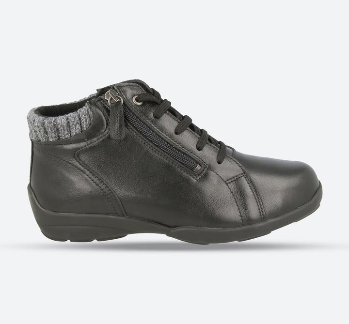 Womens Wide Fit DB Andes Boots in Black - Image 1