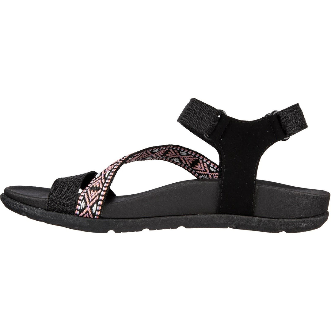 Women's Wide Fit Skechers 163221 Reggae Lite Beachy Sunrise Sandals in Black - Image 4