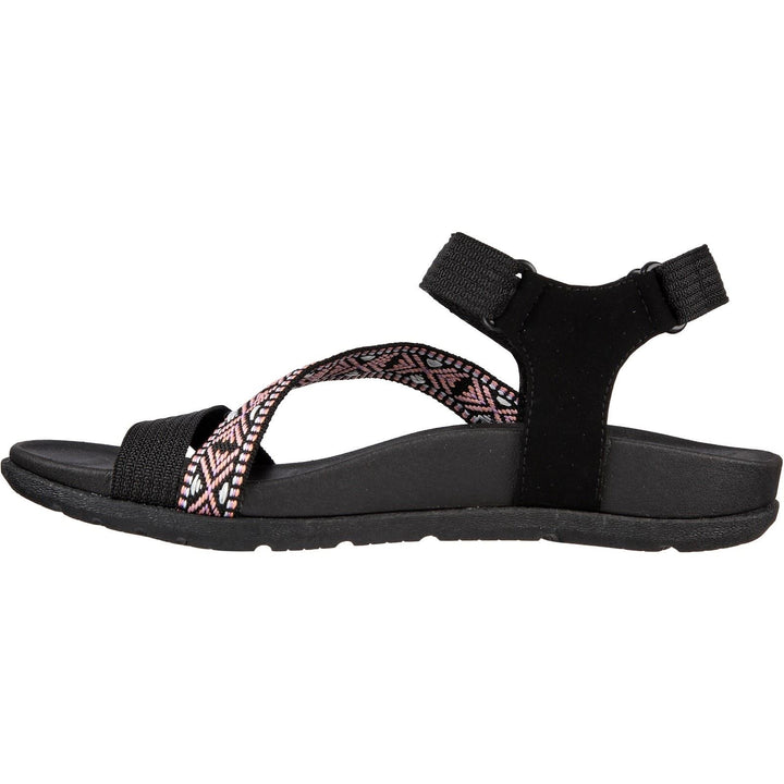 Women's Wide Fit Skechers 163221 Reggae Lite Beachy Sunrise Sandals in Black - Image 1