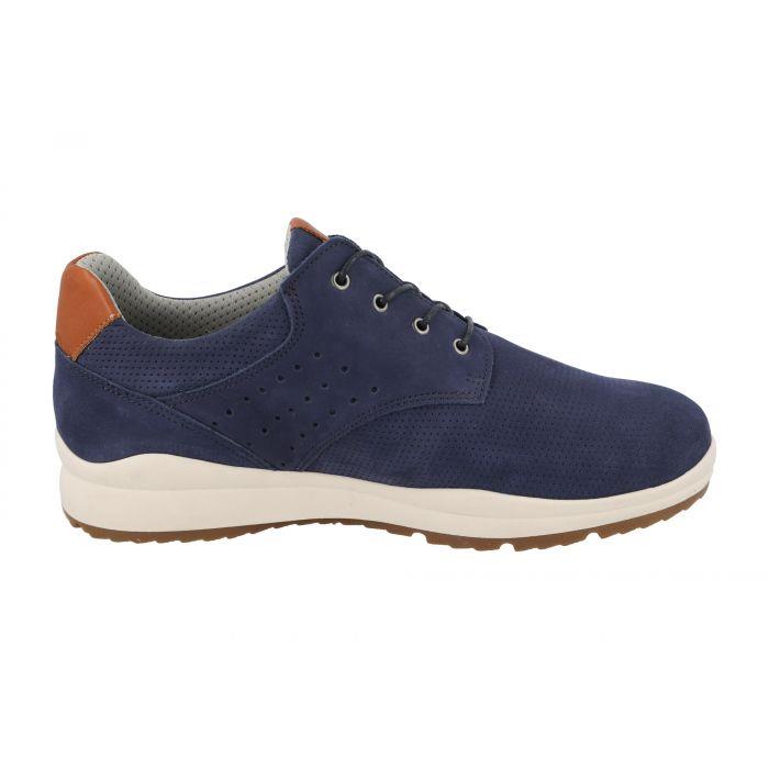 Men's Wide Fit DB Benjamin Shoes in Navy Nubuck - Image 4