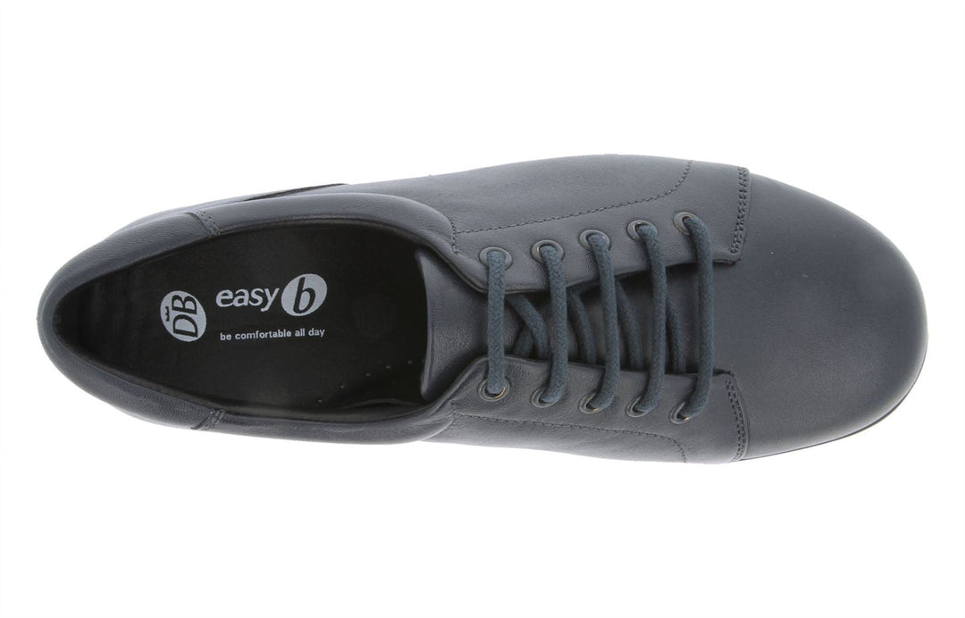 Womens Wide Fit DB Bracken Shoes in Black Leather - Image 8