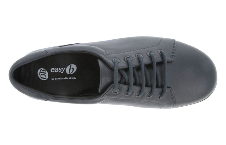 Womens Wide Fit DB Bracken Shoes in Black Leather - Image 1