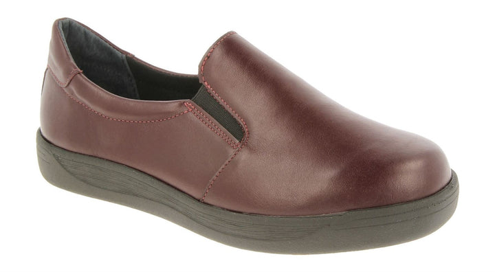 Womens Wide Fit DB Sapphire Shoes in Black Lea - Image 1