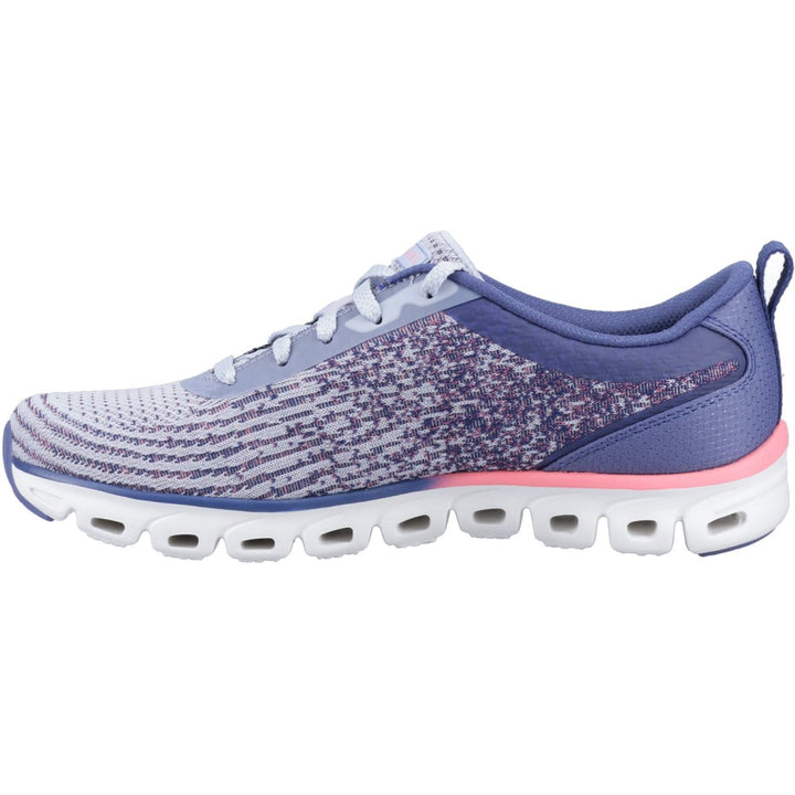Women's Wide Fit Skechers 104325 Glide-Step Head Start Trainers in Slate - Image 1