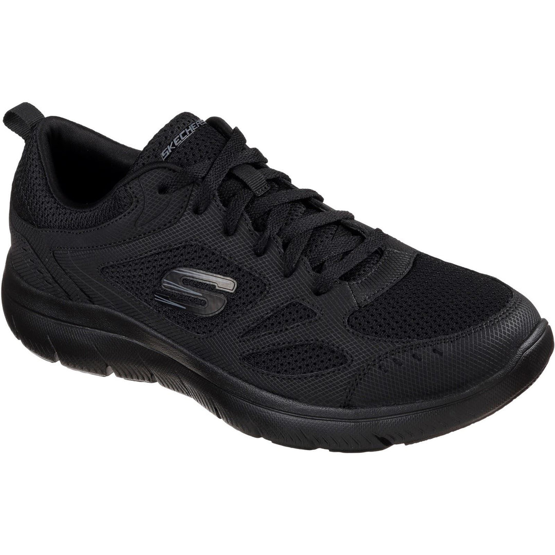 Men's Wide Fit Skechers 52812 Summits South Rim Sports Trainers - Black in Black/Black - Image 3