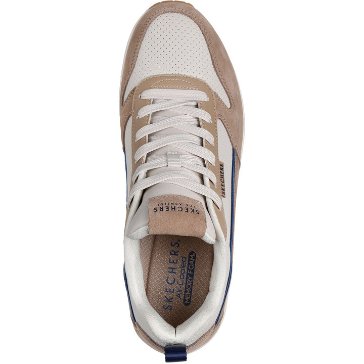 Men's Wide Fit Skechers 183011 Uno Stacre 2.0 Trainers in Sand - Image 1