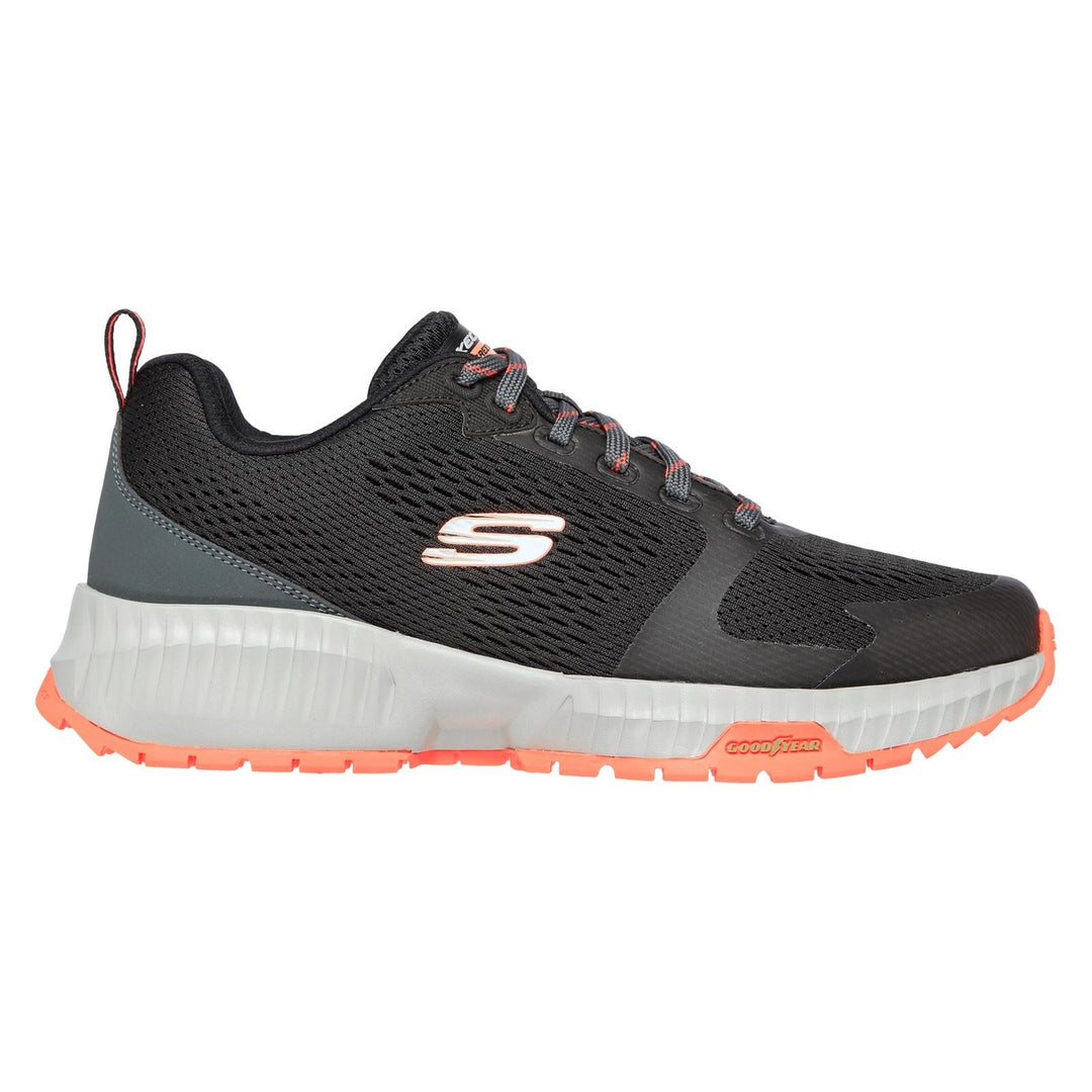 Men's Wide Fit Skechers 232119 Street Flex Eliminator Sports Trainers in Black/Red - Image 2
