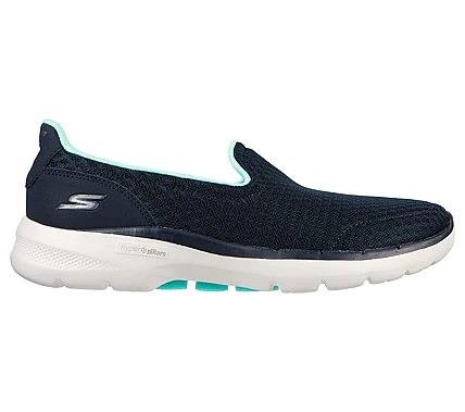 Womens Wide Fit Skechers 124508W Go Walk Trainers in Black - Image 1