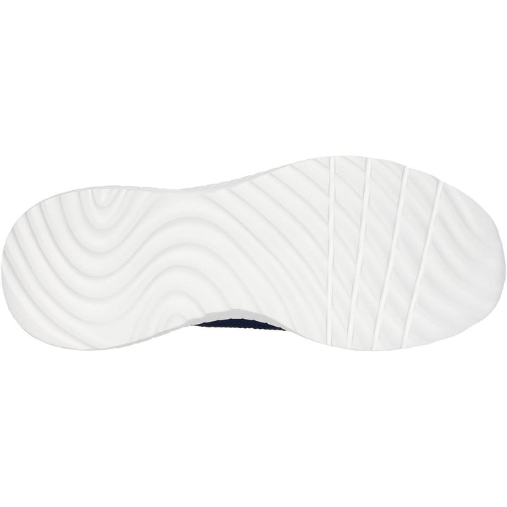 Men's Wide Fit Skechers 118312 Slip-ins Bobs Sport Squad Chaos Solid Step Trainers in Navy - Image 1