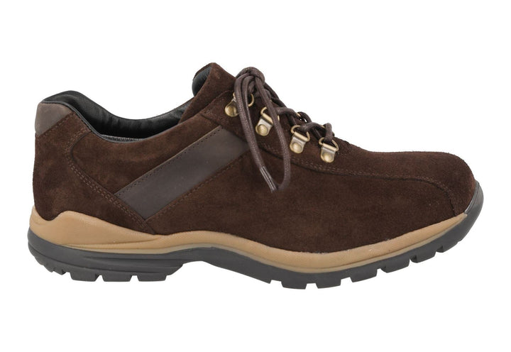 Mens Wide Fit DB Utah 2 Waterproof Hiking Shoes in Brown Pull Up Leather - Image 1