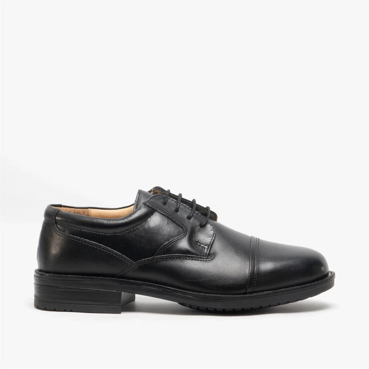 Men's Wide Fit Roamers M247A Shoes in Black Leather - Image 1