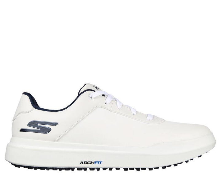 Men's Wide Fit Skechers 214037 Go Golf Drive 5 Trainers in White/Navy - Image 1