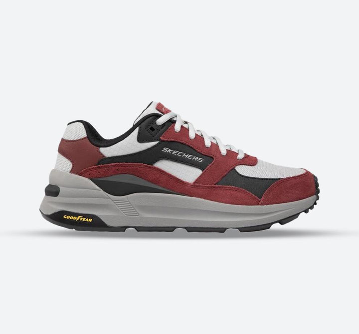 Men's Wide Fit Skechers 237200 Global Jogger Trainers - Burgundy in Burgundy - Image 1