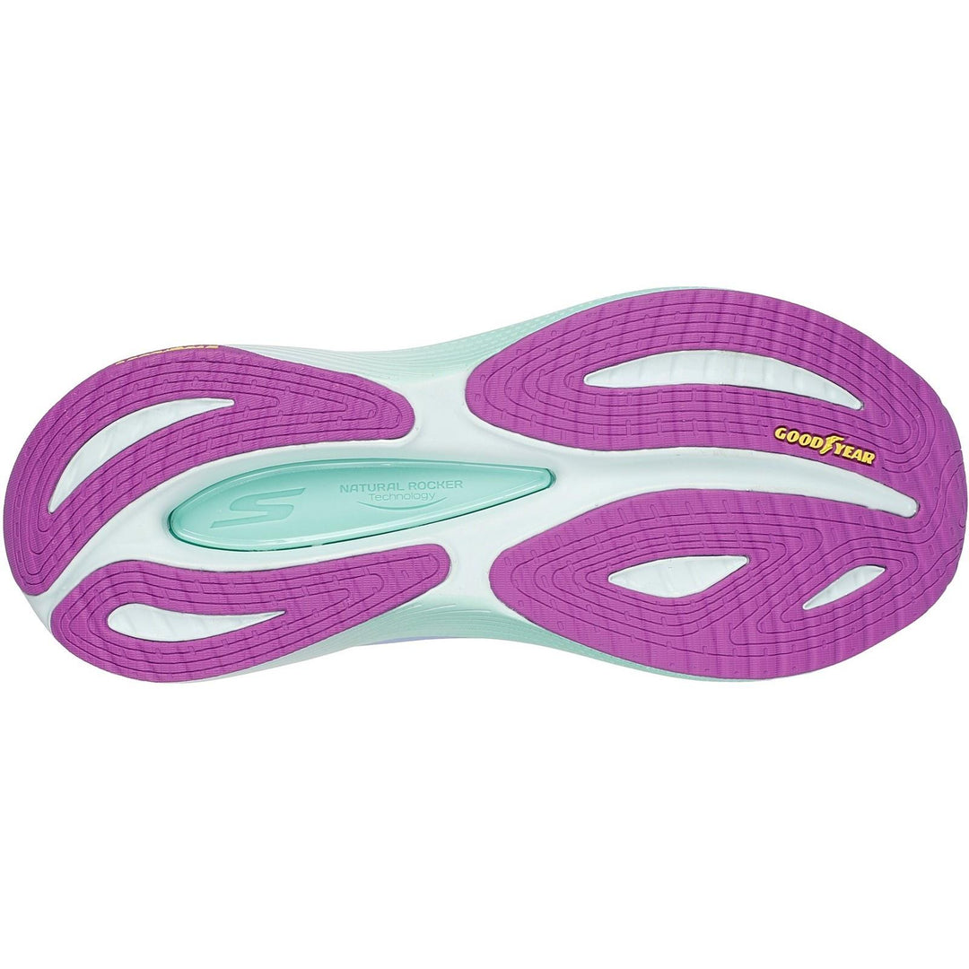 Women's Wide Fit Skechers 128901 Performance Max Cushioning Propulsion Trainers in Black/Purple - Image 13
