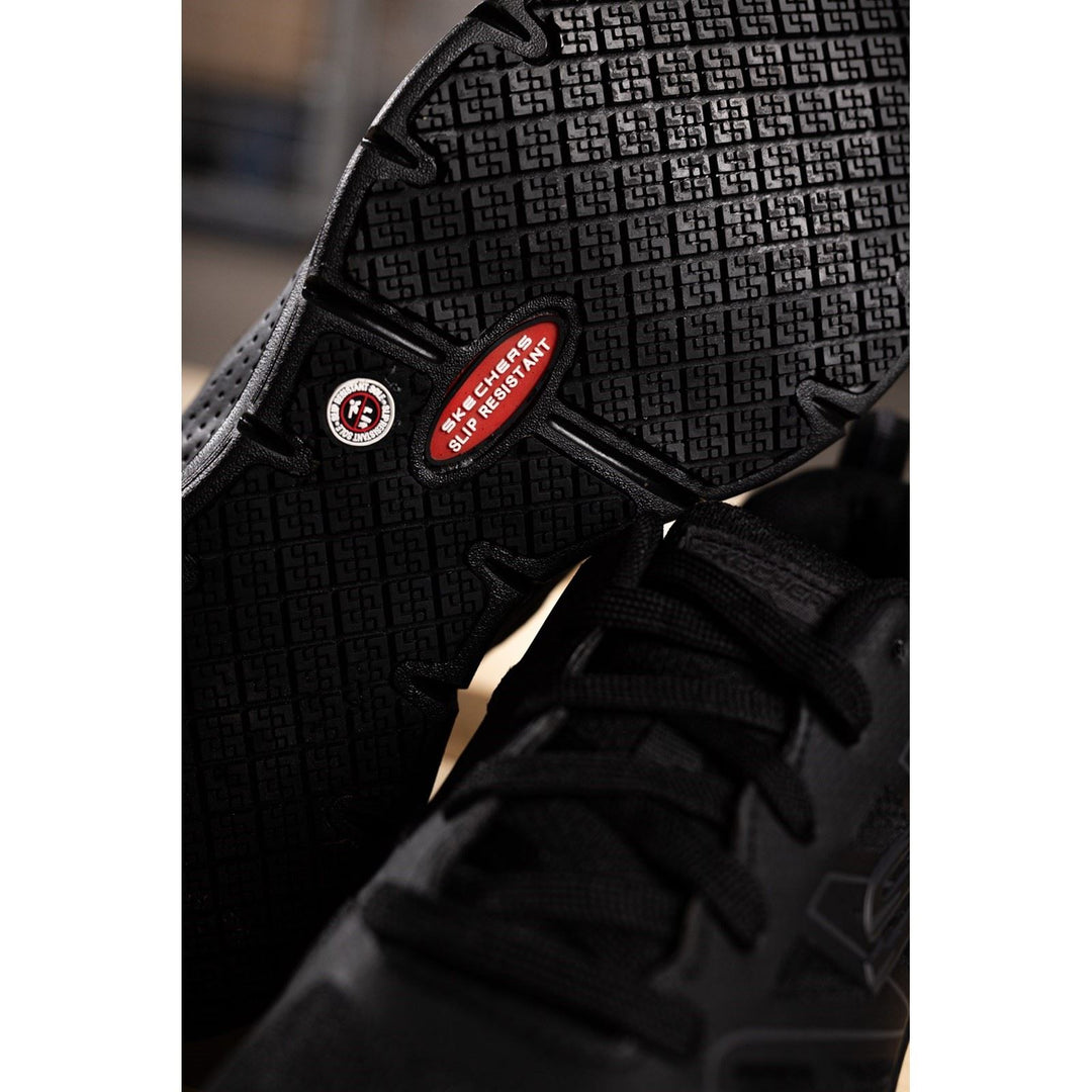Men's Wide Fit Skechers 200025EC Arch Fit SR Axtell Trainers in Black - Image 5