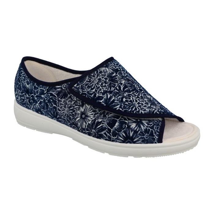 Women's Wide Fit DB Encore Canvas Shoes in Navy - Image 1
