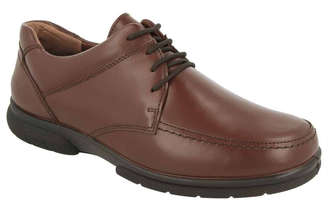 Mens Wide Fit DB Morgan 2 Shoes in Black Leather - Image 8