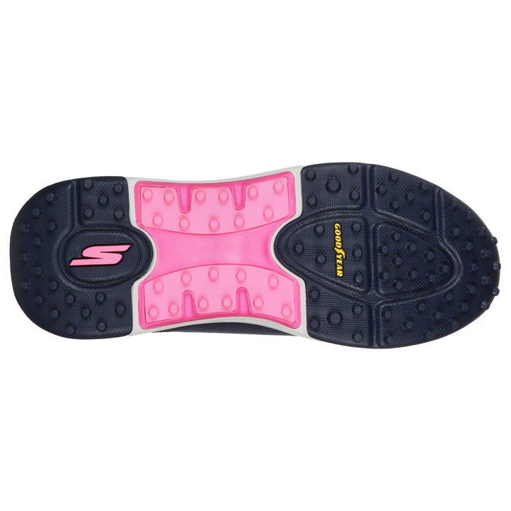 Women's Wide Fit Skechers 123006 Go Golf Arch Fit Sports Trainers in Navy/Pink - Image 1