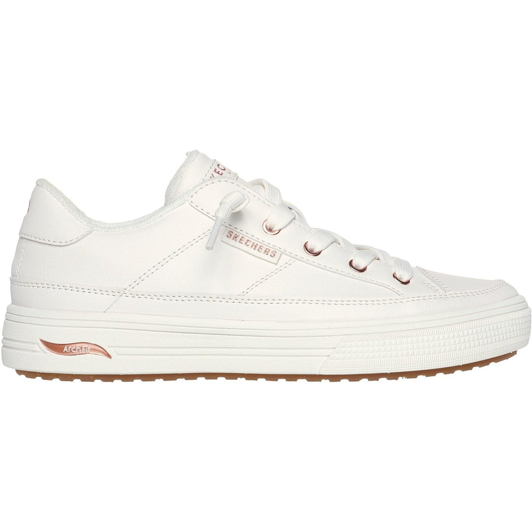 Women's Wide Fit Skechers 177189 Arch Fit Arcade On My Way Trainers in Black - Image 7