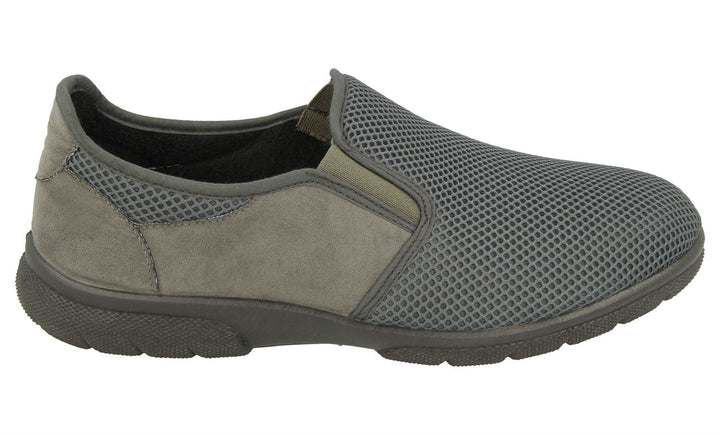 Men's Wide Fit DB Cairo Shoes in Black Textile - Image 1