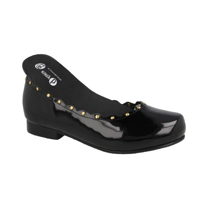 Women's Wide Fit DB Campbell Shoes in Black Patent - Image 6