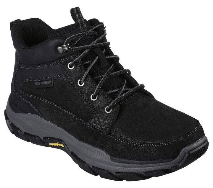 Men's Wide Fit Skechers 204454 Relaxed Fit Respected Boswell Good Year Boots in Black - Image 1