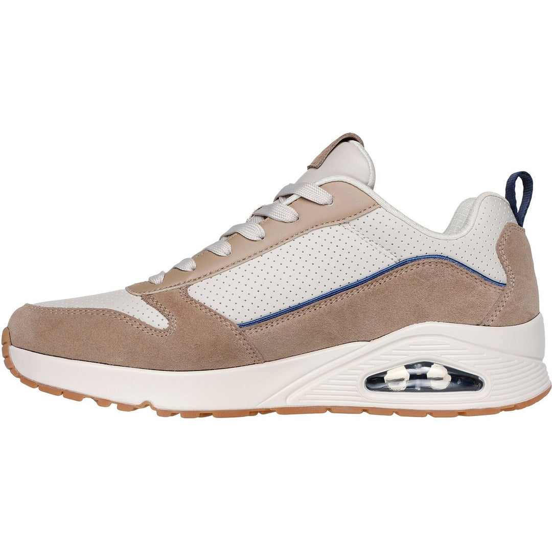 Men's Wide Fit Skechers 183011 Uno Stacre 2.0 Trainers in Sand - Image 4