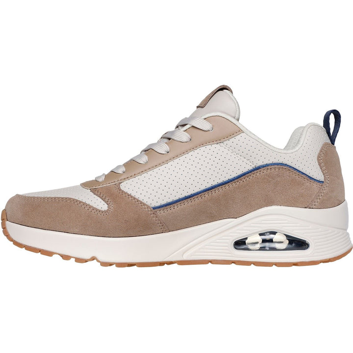 Men's Wide Fit Skechers 183011 Uno Stacre 2.0 Trainers in Sand - Image 1