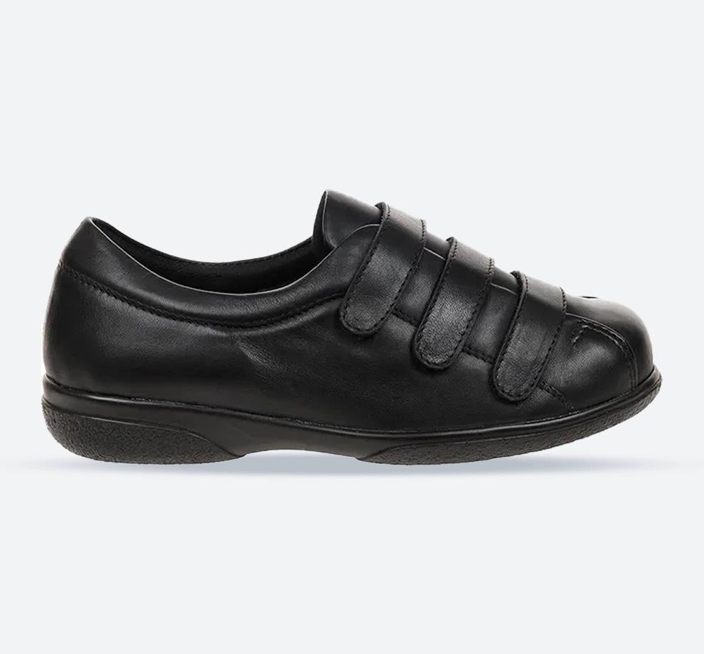 Women's Wide Fit Cosyfeet Alison Shoes in Black - Image 1