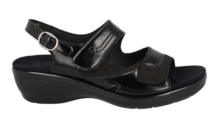 Womens Wide Fit DB Georgina Sandals in Black - Image 1
